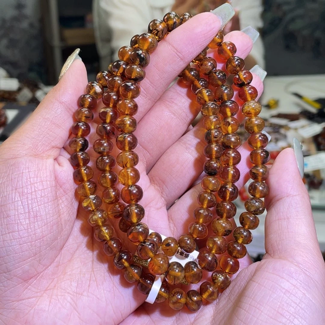 未镶嵌琥珀裸石抚顺琥珀8+花蜡