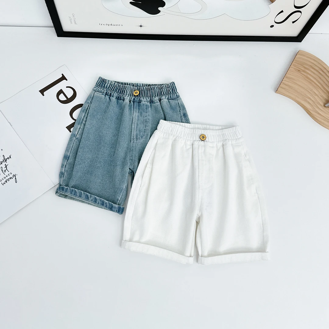 儿童五分裤子夏装薄款男童宽松牛仔裤夏季 FB25189 悠悠童话童装
