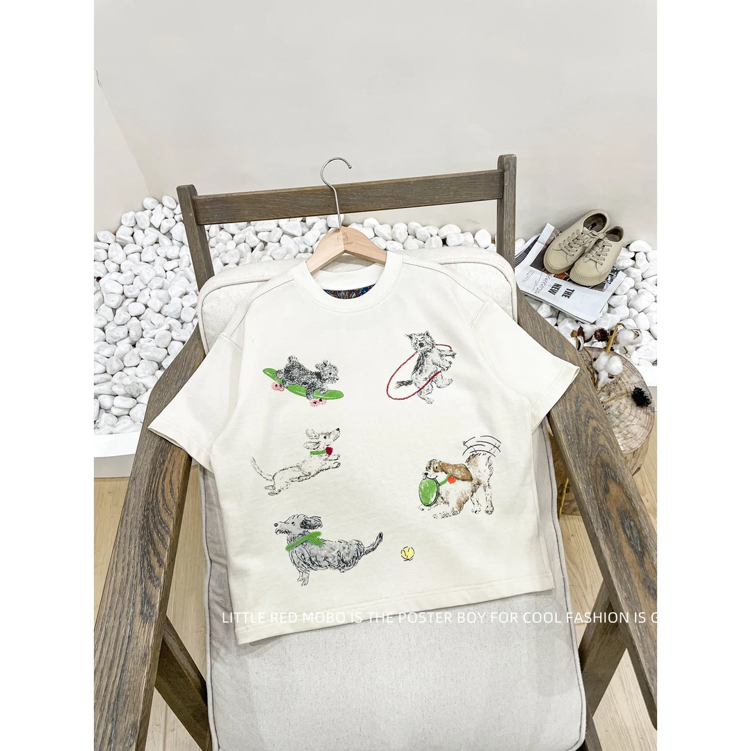 【现现】童装男童T恤针织百搭2025夏季新款儿童上衣MMY821611