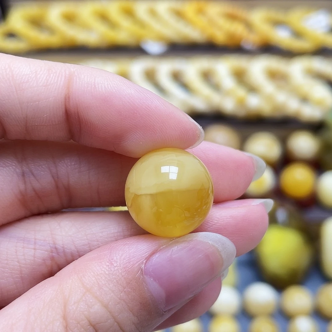 未镶嵌琥珀裸石16mm圆珠