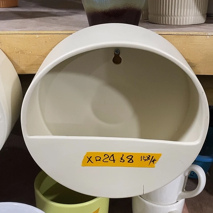 陶盆有孔 瑕疵针孔漏釉介意勿拍外口 24外高8