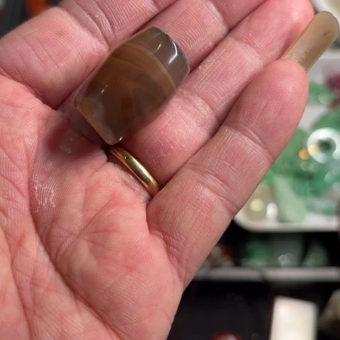 玛瑙/玉髓手链合金无*