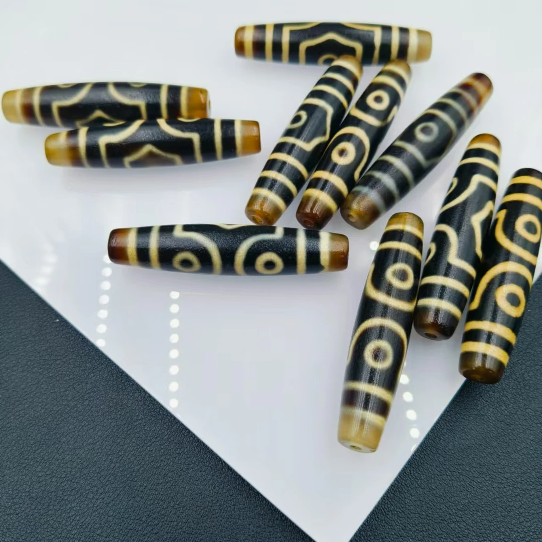 「戴琴珠宝」FR6336-三眼玛瑙13mm左右路路通（多样性发其一）