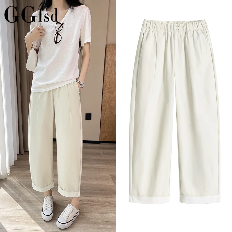 【山止云行】25年夏季舒柔特不皱不鼓包气球裤 显瘦休闲九分弯刀裤