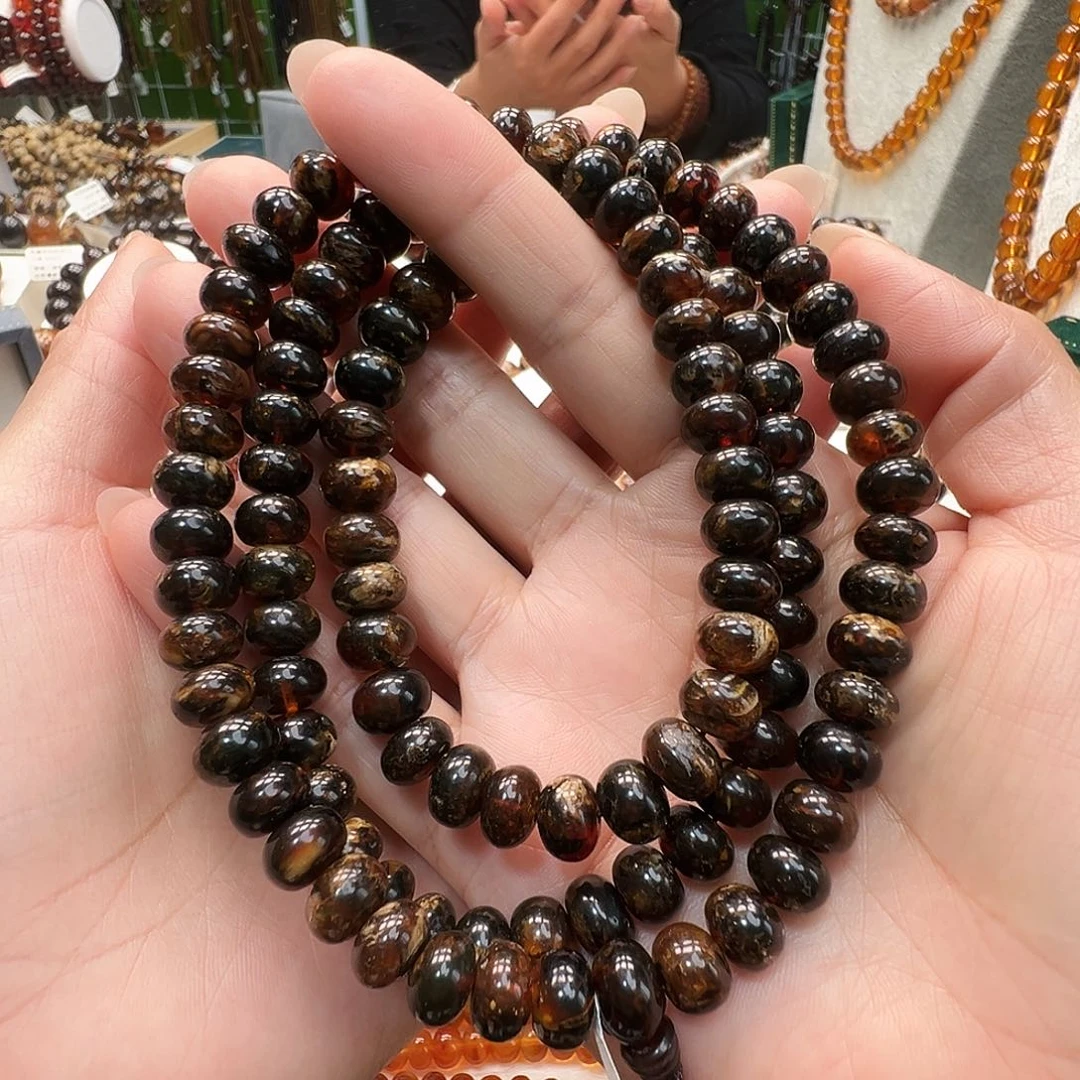 琥珀未镶嵌裸石抚顺琥珀9花蜡