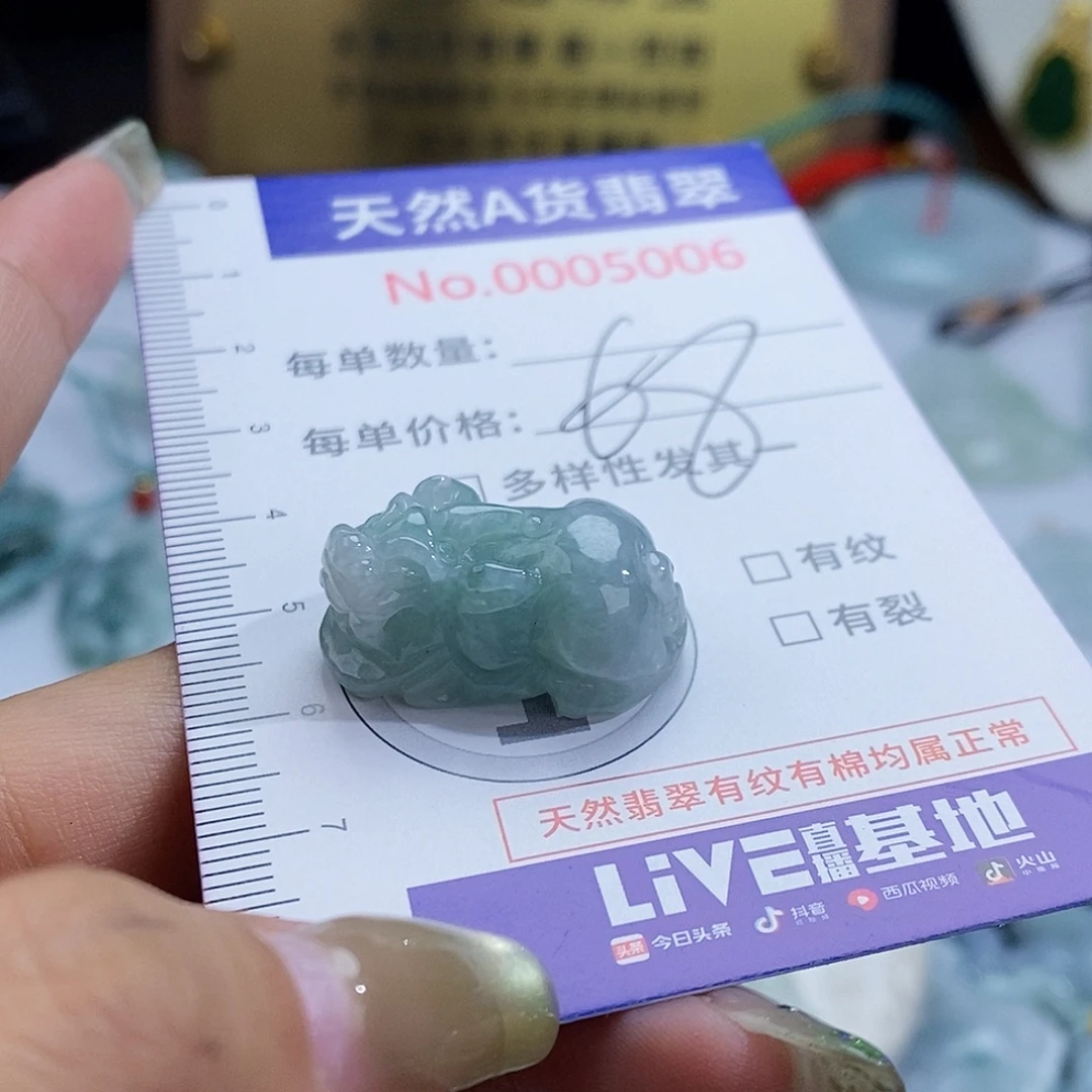 翡翠未镶嵌颈饰5006