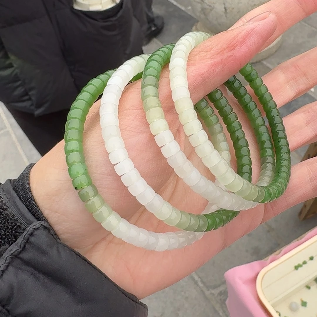 和田玉手串未镶嵌118门总多样性拍一发一