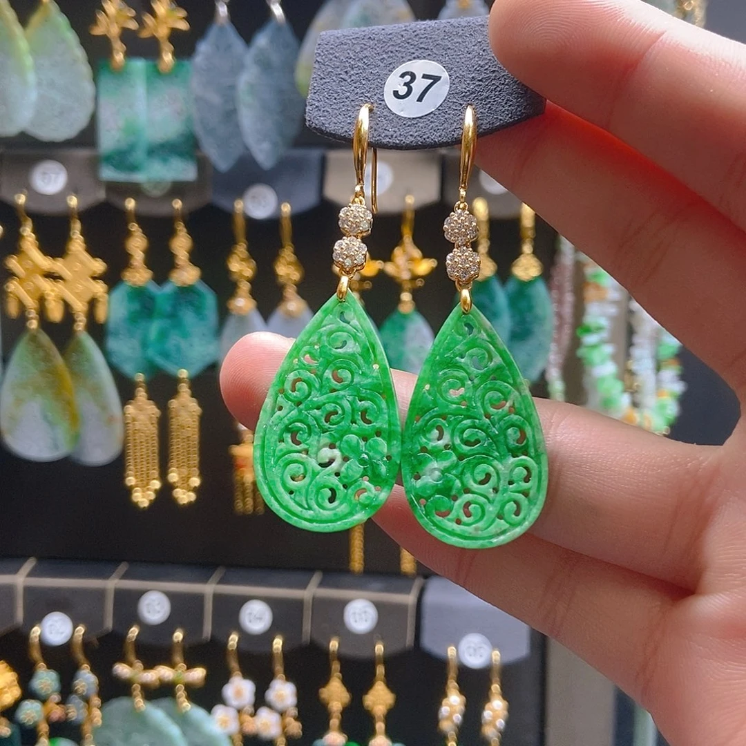 翡翠未镶嵌耳饰翡翠