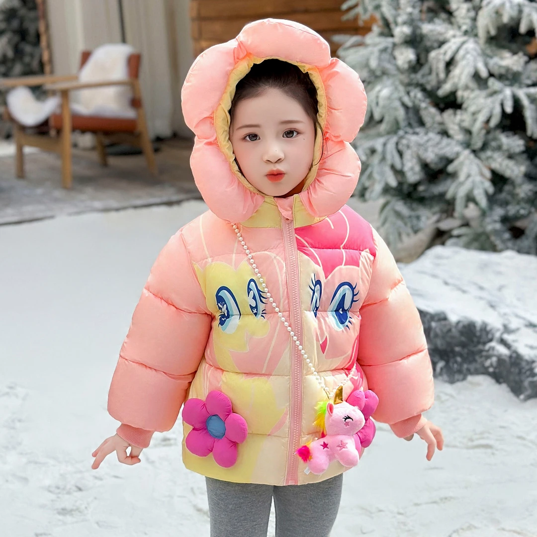 女童小马宝莉棉衣冬季2025新款卡通棉服小女孩碧琪柔柔厚棉袄正版