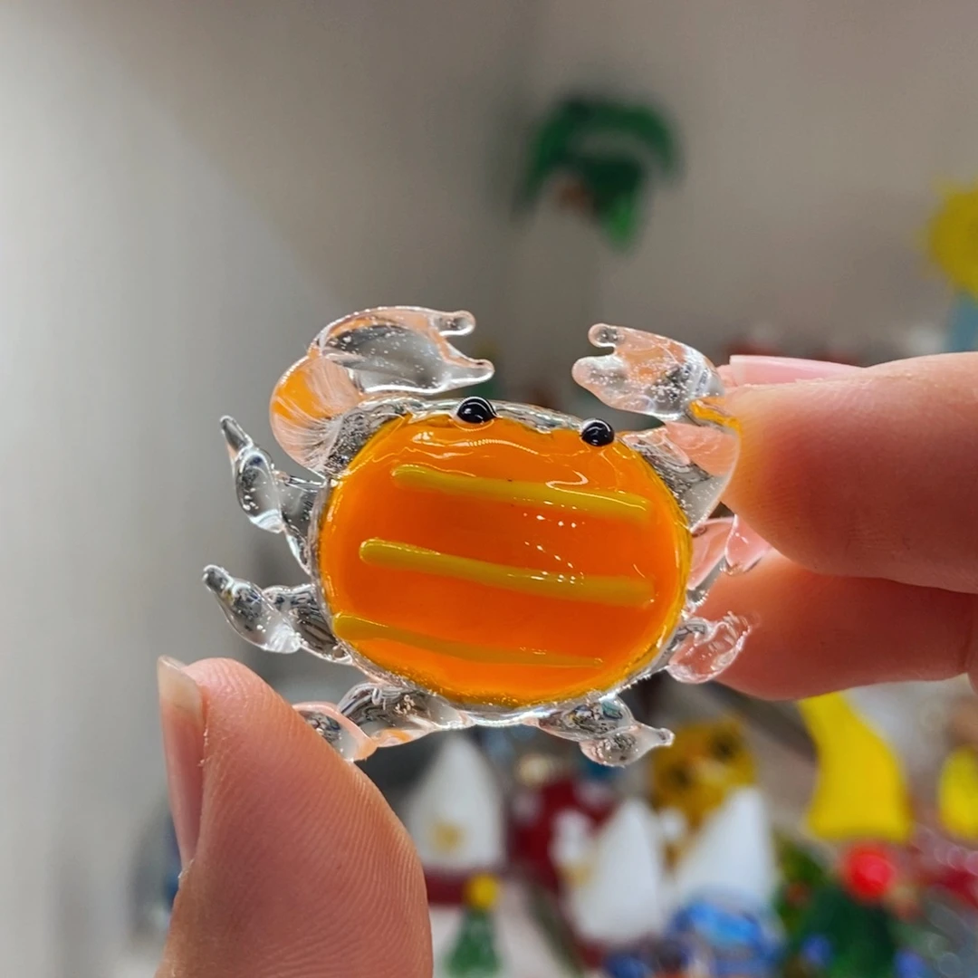 琉璃手工艺品橘色