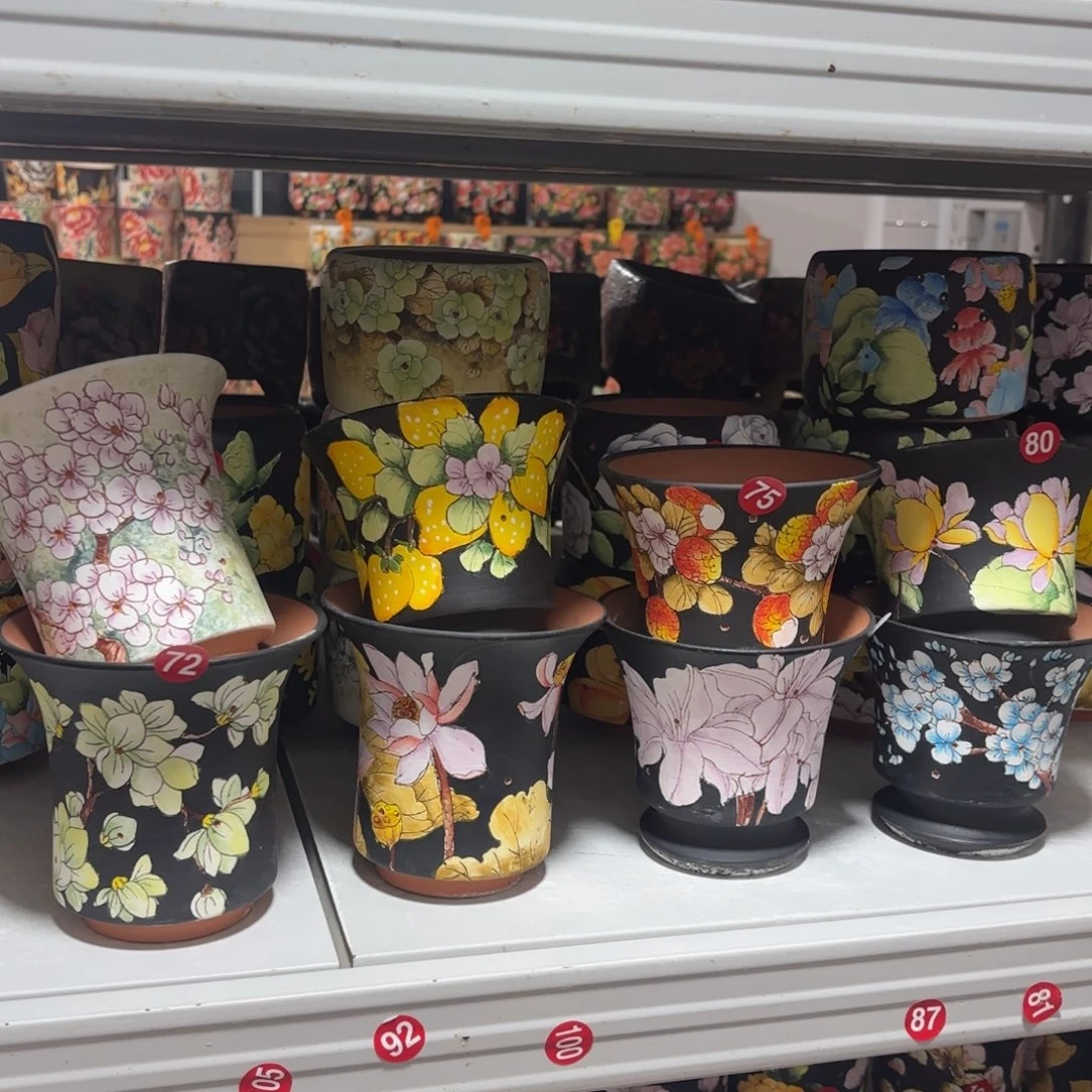 S***4景德镇手绘花盆陶瓷