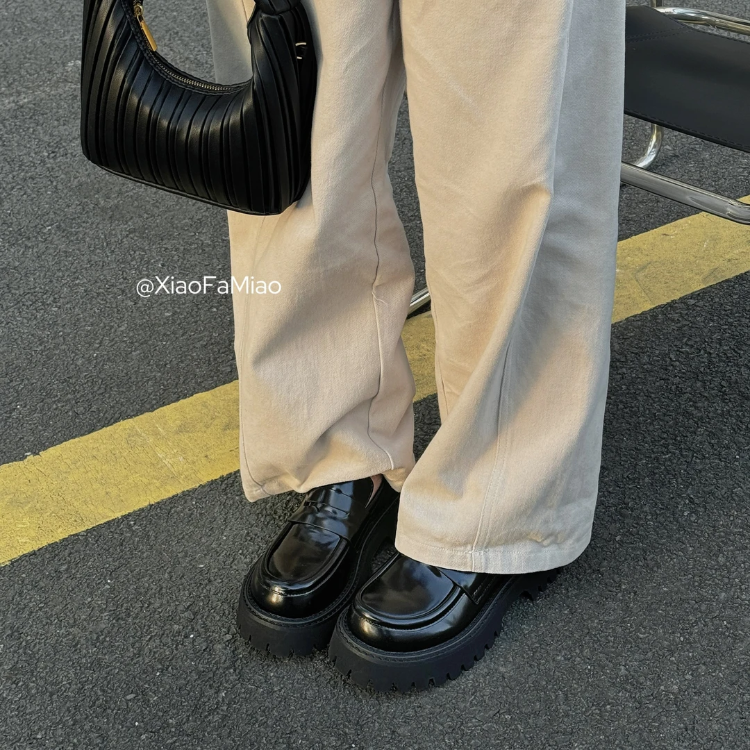 小发喵私奢春秋休闲复古春季小众韩版日系百搭乐福鞋777