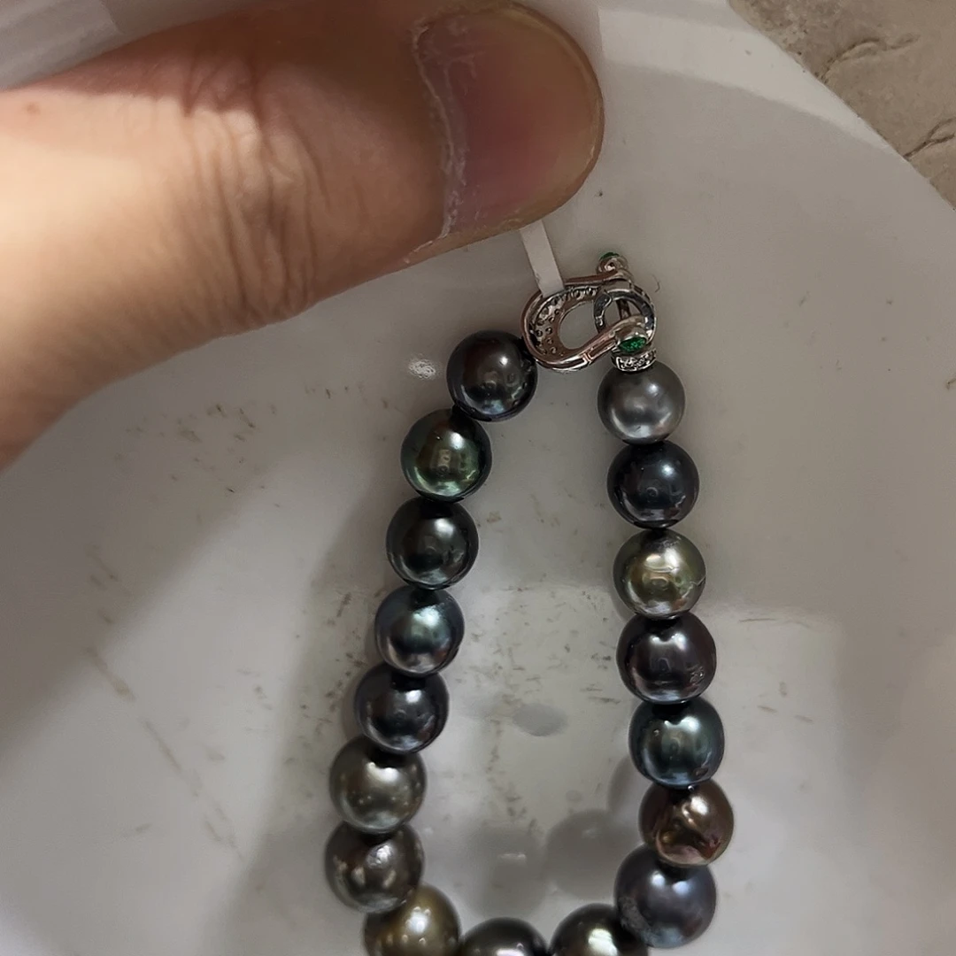 海水珍珠手绳银S925镶嵌