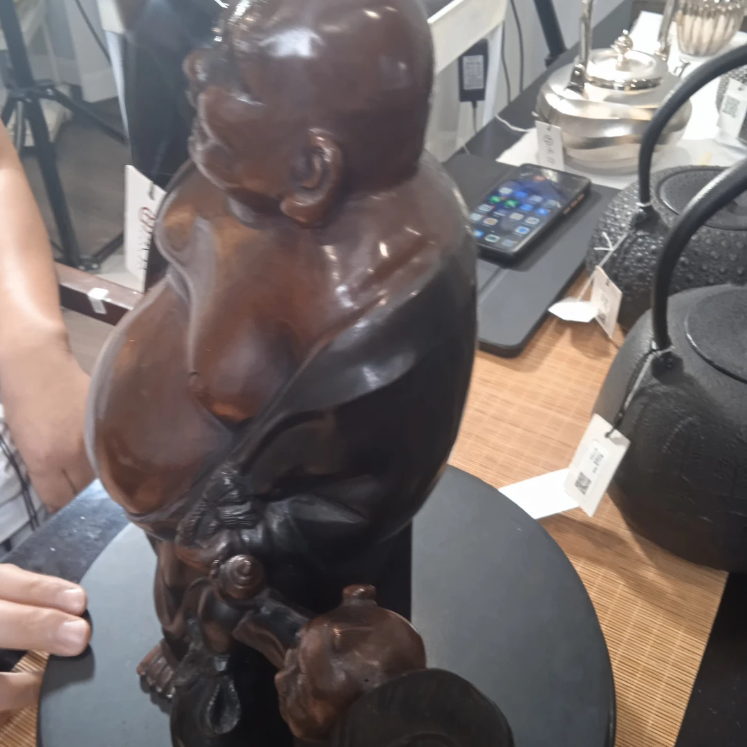 高冈铜器布袋铜摆件