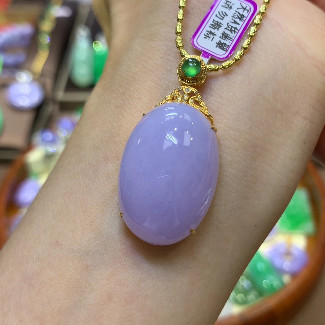 【闪购商品】翡翠18K金镶嵌颈饰刁***朕翡翠