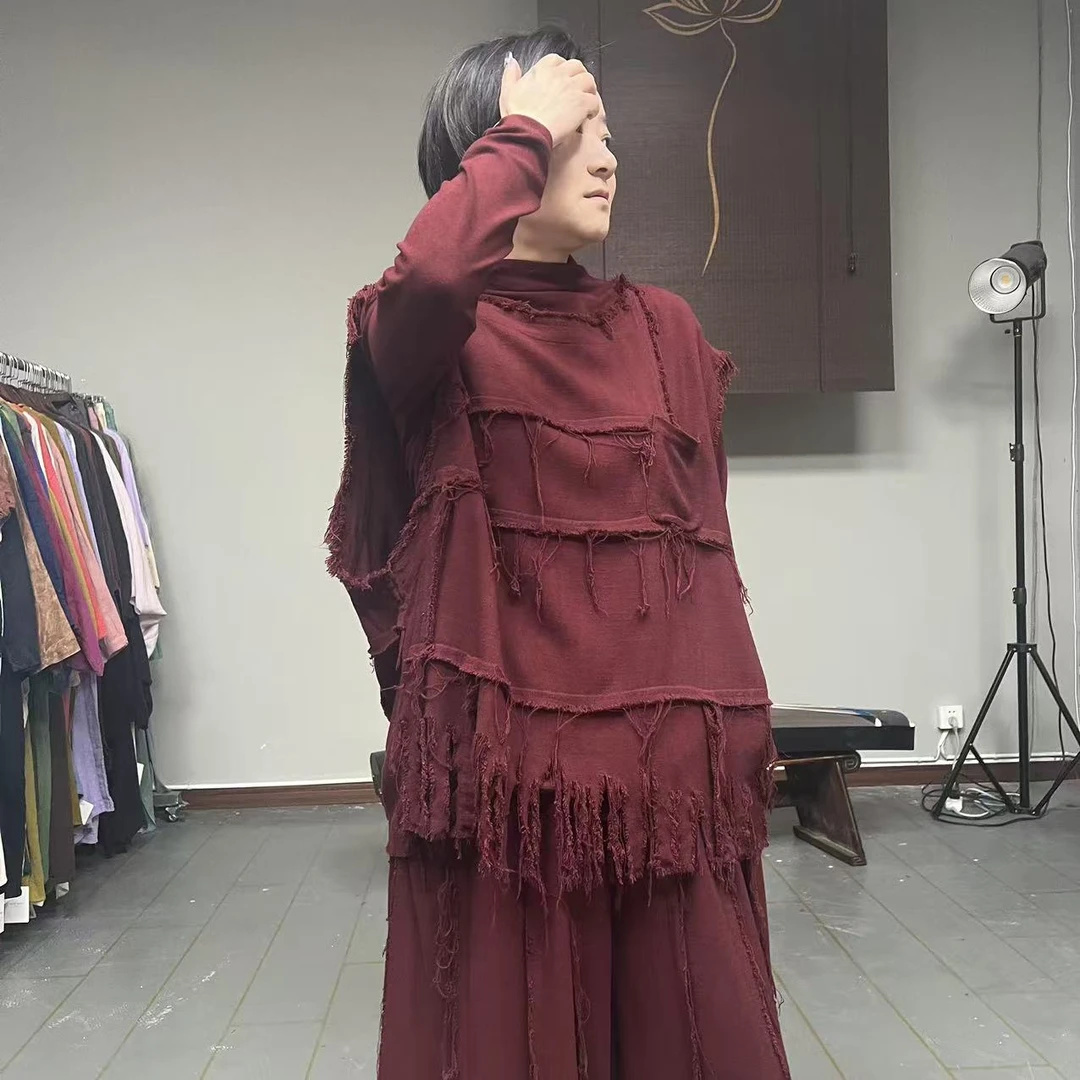 设计款亚麻背心-如一8454