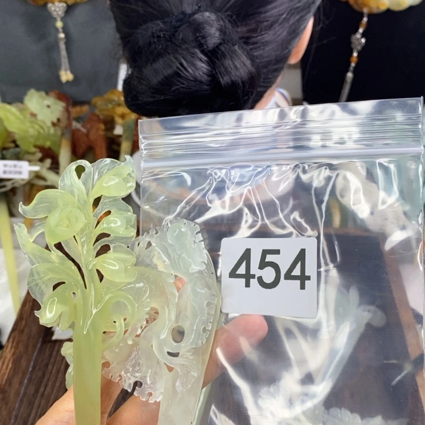 【闪购商品】岫玉发饰合金用****9发簪