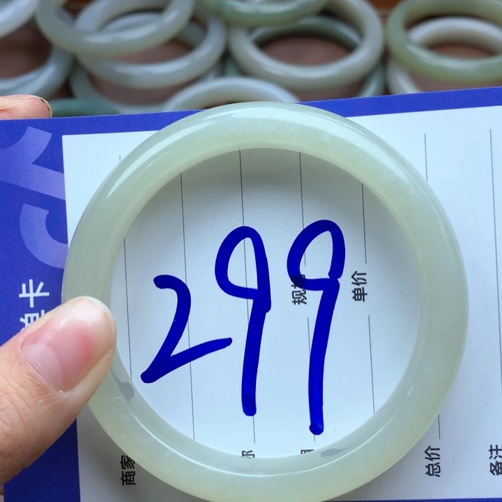 和田玉未镶嵌手镯60.61