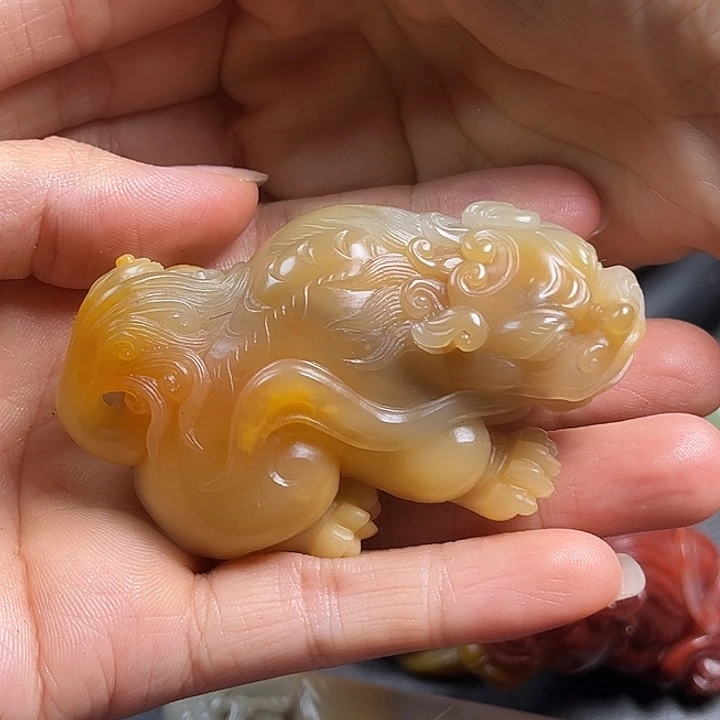 发***利寿山石手把件把玩