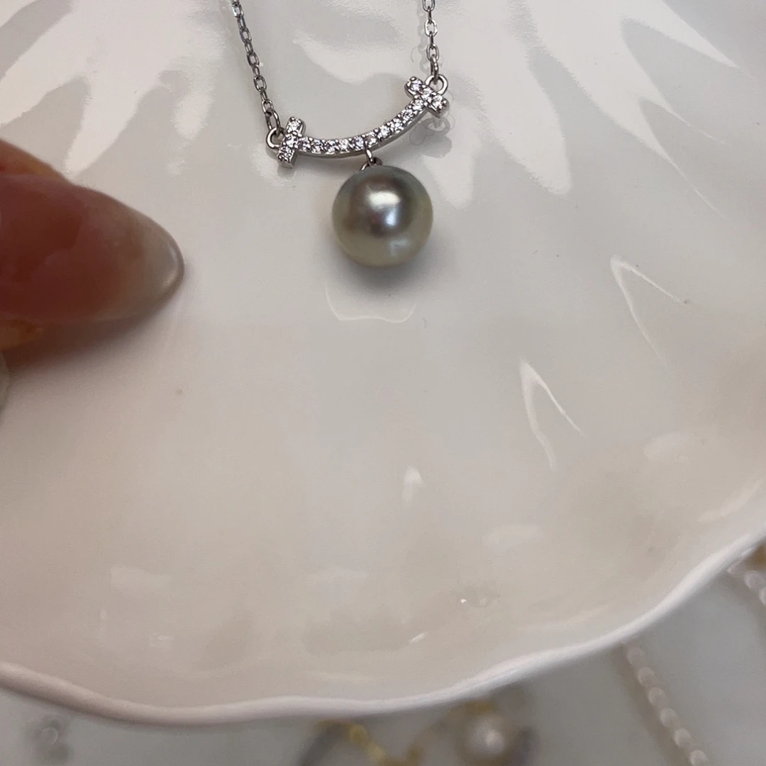 海水珍珠颈饰银S925镶嵌