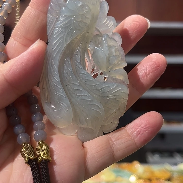 岫玉未镶嵌毛衣链