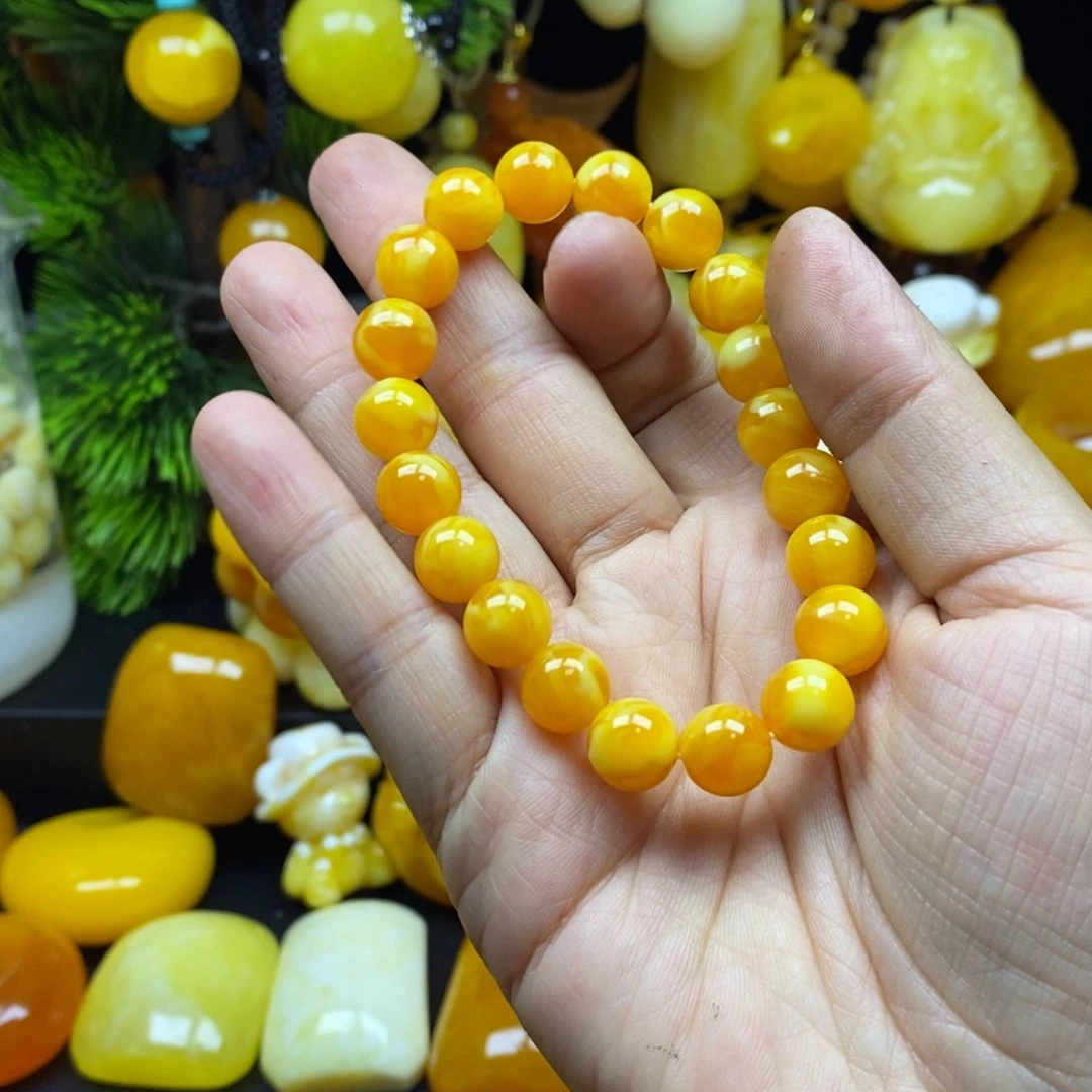 小***卿无非金属老蜡手串10