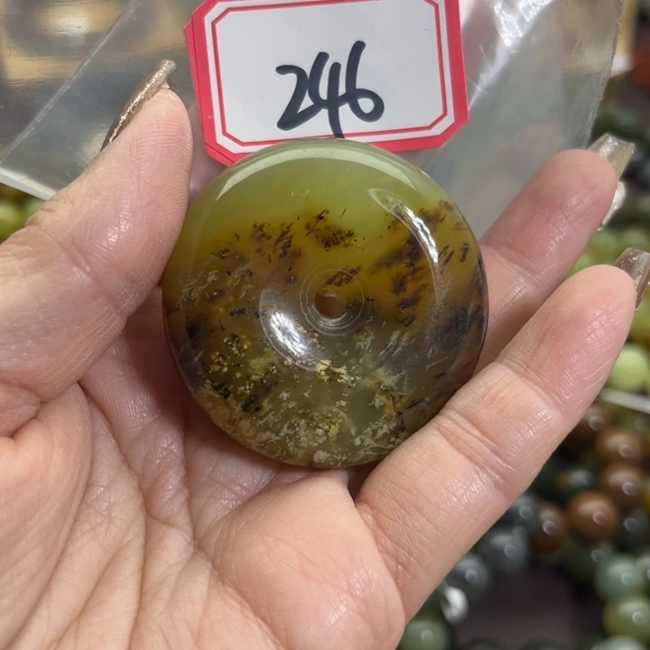 汐***宝蛇纹石玉未镶嵌手链