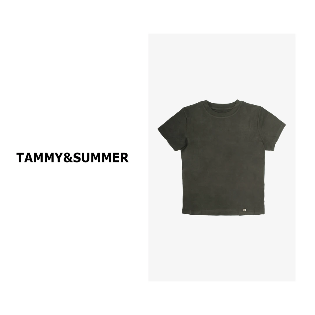 【Tammy&Summer】圆领基础百搭纯色打底T恤叠穿休闲短袖上衣8056