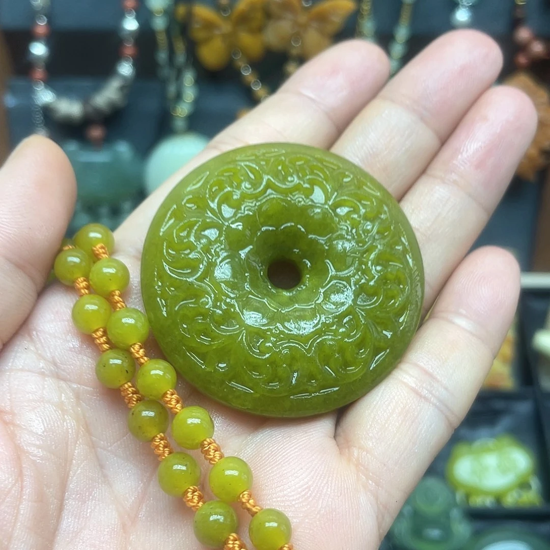 未镶嵌蛇纹石玉项链