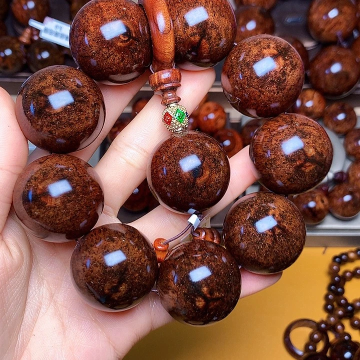 花梨木类手串/手链黄花梨风化料老挝花梨土埋料3.0