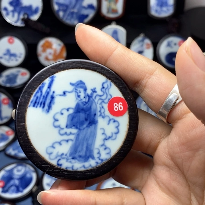 茶盏无**葛瓷片挂件