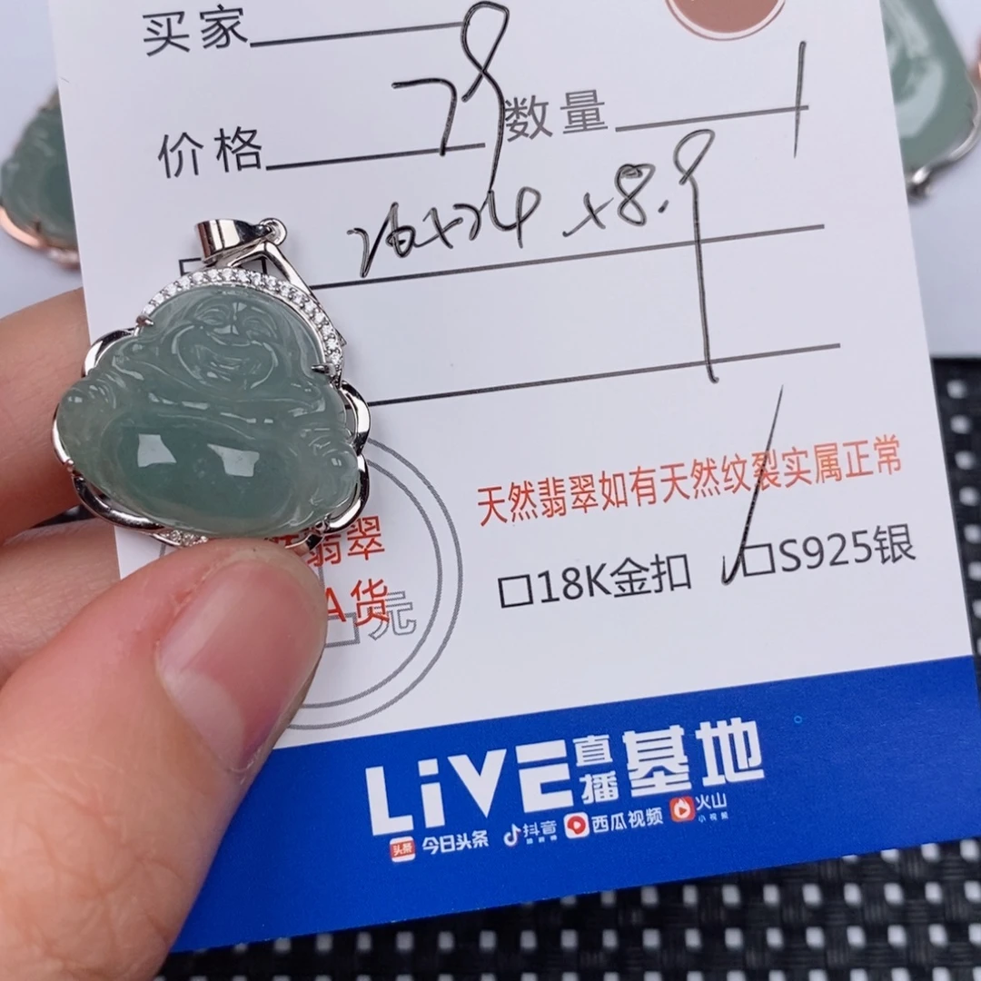 翡翠银S925镶嵌颈饰