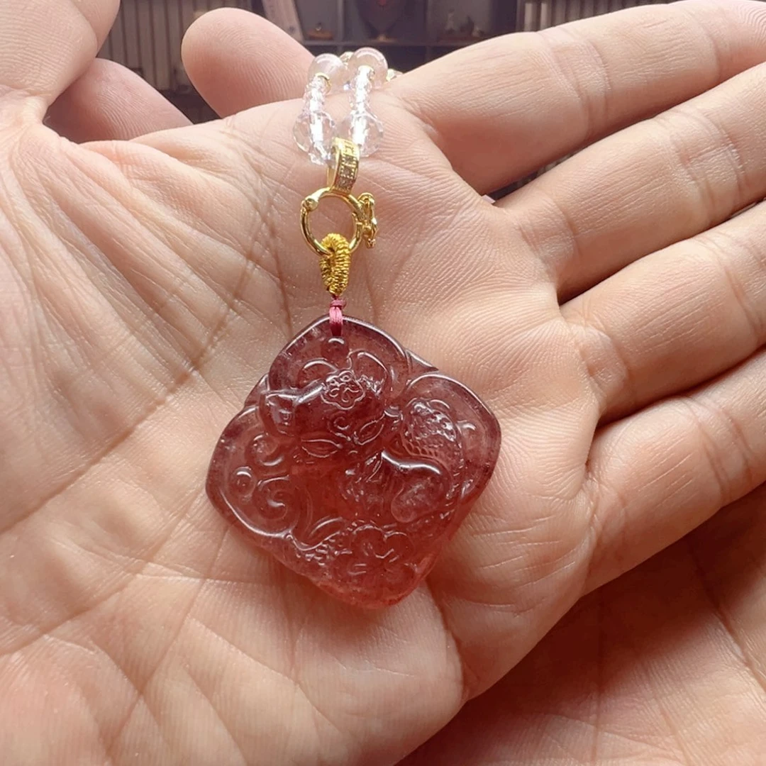 石英质玉手链未镶嵌狐牌