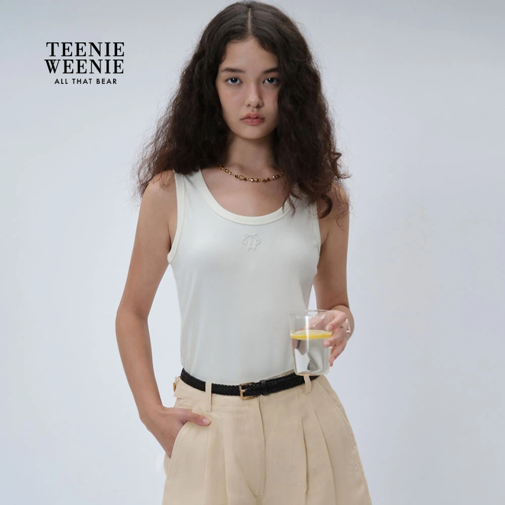 #TeenieWeenie小熊女T恤25简约休闲轻薄舒适无袖背心TTRA257705W