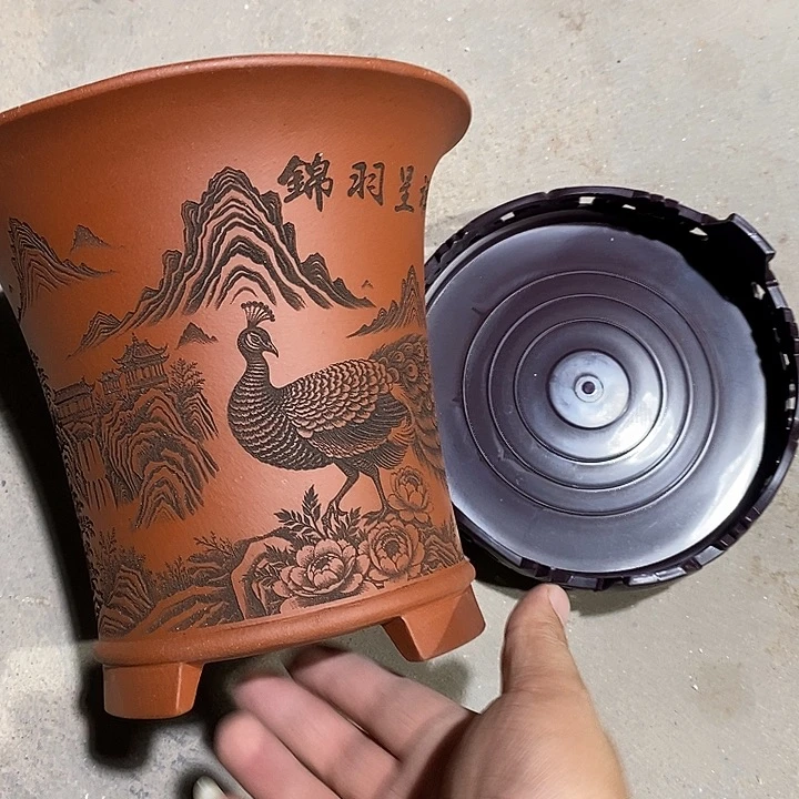 紫砂花盆紫砂花盆
