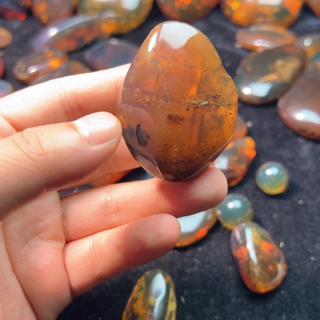 未镶嵌琥珀裸石原皮蜜蜡棕蜜