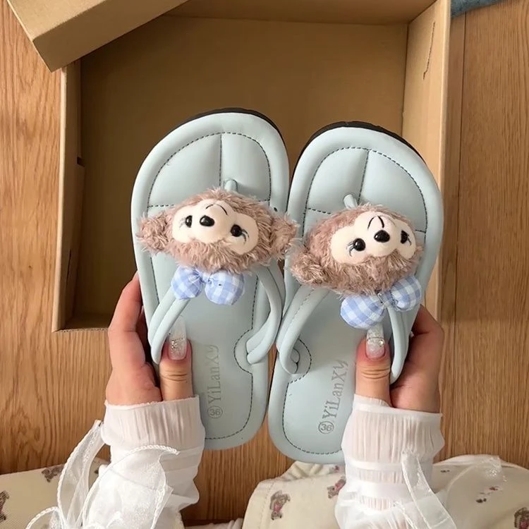 少女心绝美卡通可爱雪莉玫人字拖女夏季外穿新款ins凉拖鞋复古