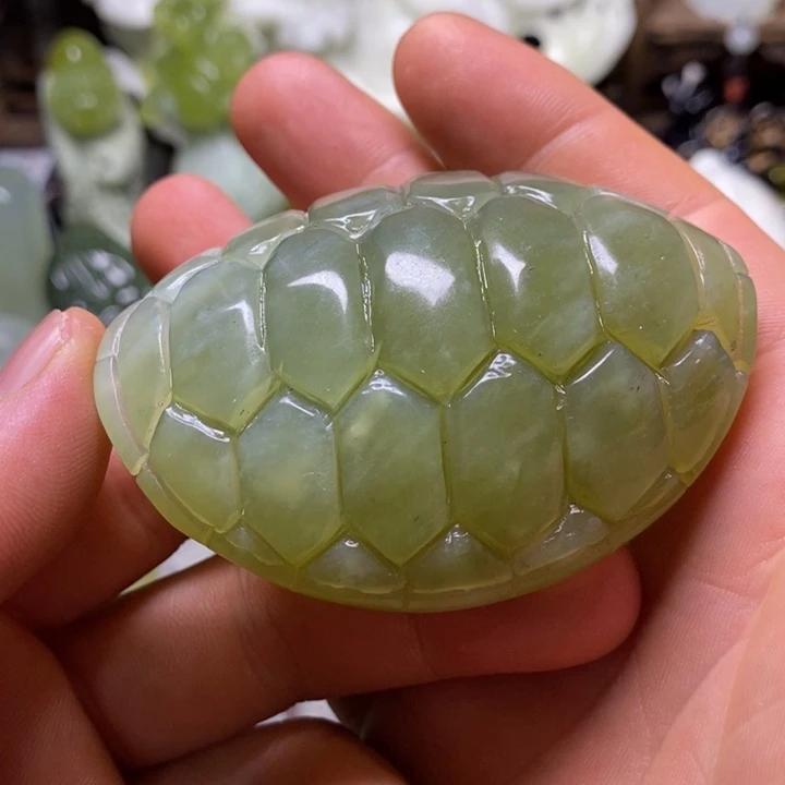 岫玉未镶嵌岫玉手把