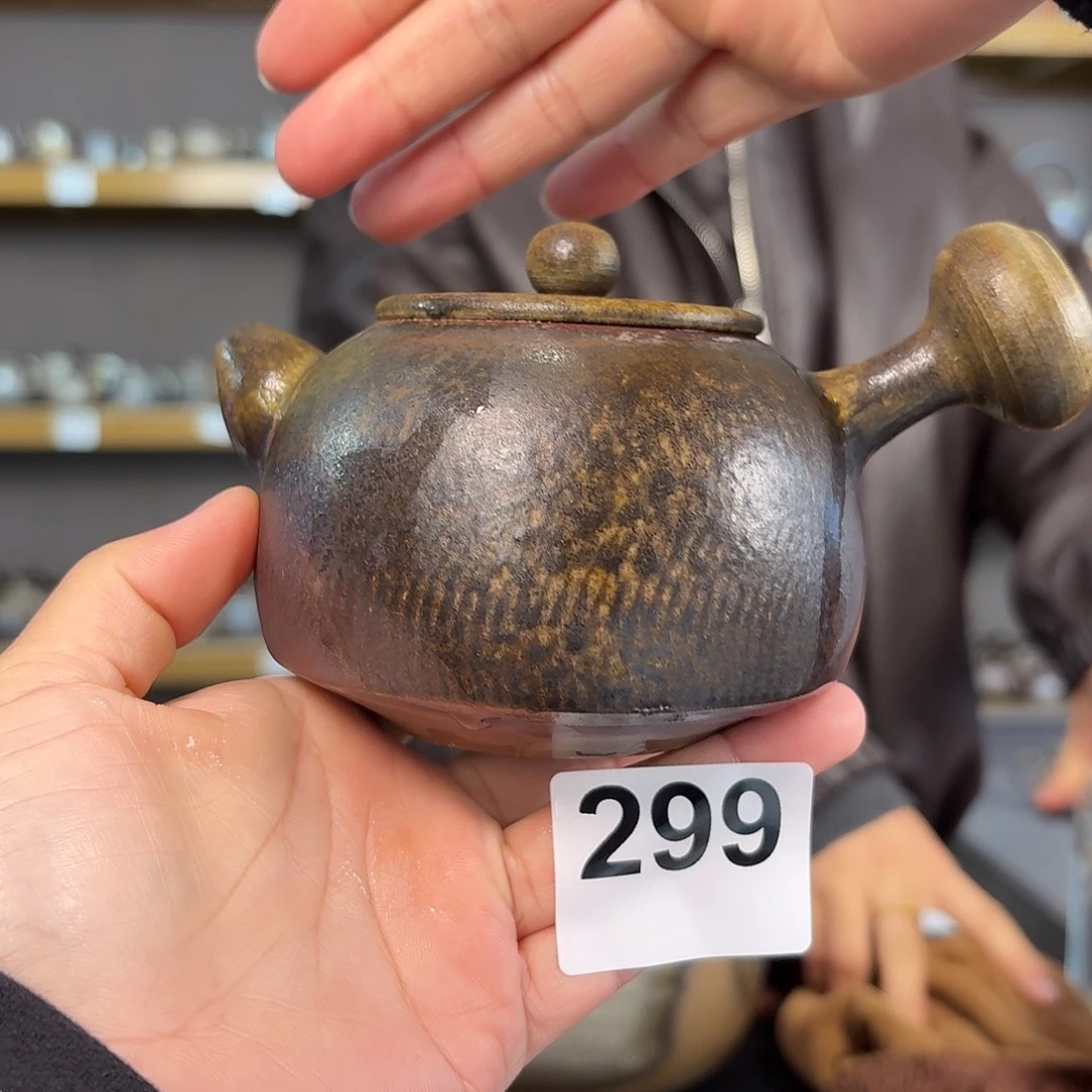 坭兴陶纯柴烧原矿泥料纯手工壶