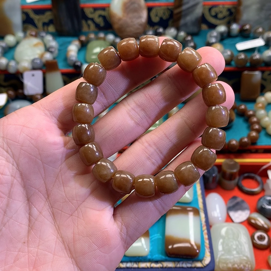 和田玉（糖玉）未镶嵌手链福利品放漏不退不换