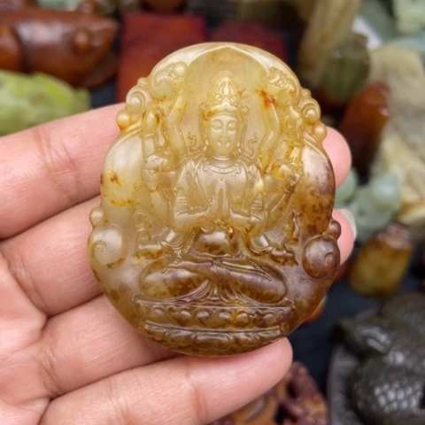 蛇纹石玉未镶嵌颈饰18