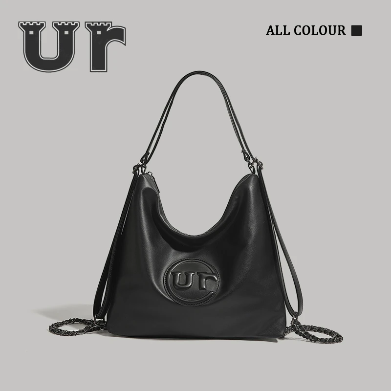 UR多功能托特包包女包2025秋冬新款小众大容量腋下包高级感双肩包