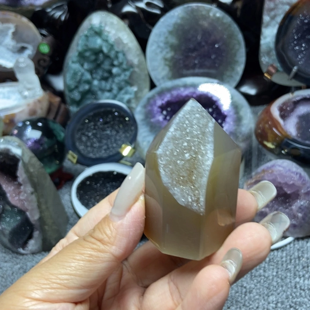 紫晶未镶嵌摆件水晶