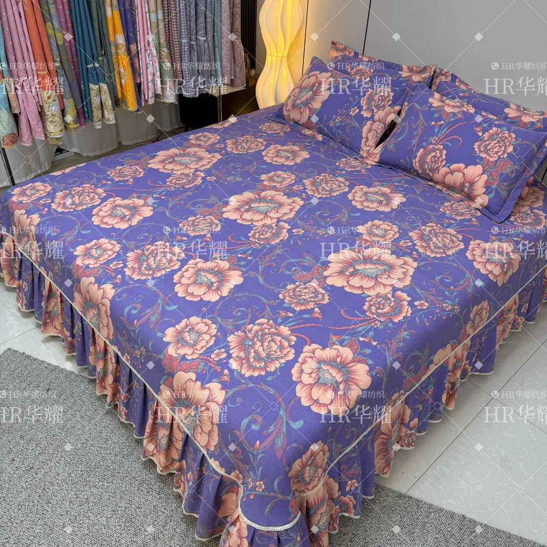 秋冬款床上用品加厚床裙大尺寸带花边亲肤舒适双人床用