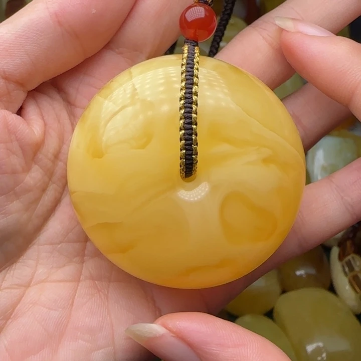 琥珀未镶嵌手链吊坠