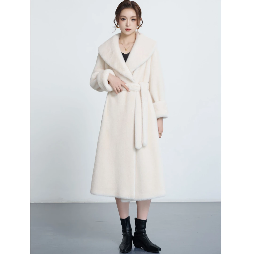 2025原创设计阳离子系列30冬季长款西装领极简风翻领轻奢上衣