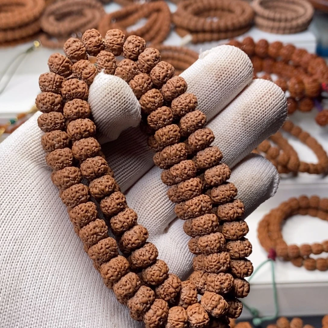 金刚菩提手串巅峰系列～五瓣平头细纹小金刚，尺寸