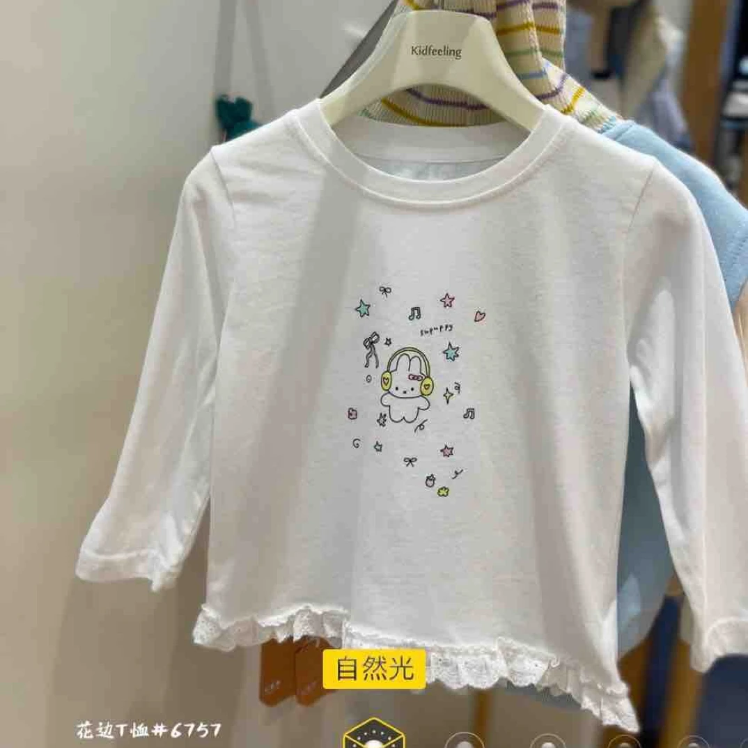 【原创设计品牌】rtg&kids 6757秋季新品女童棉T恤长袖衫上衣打底衫