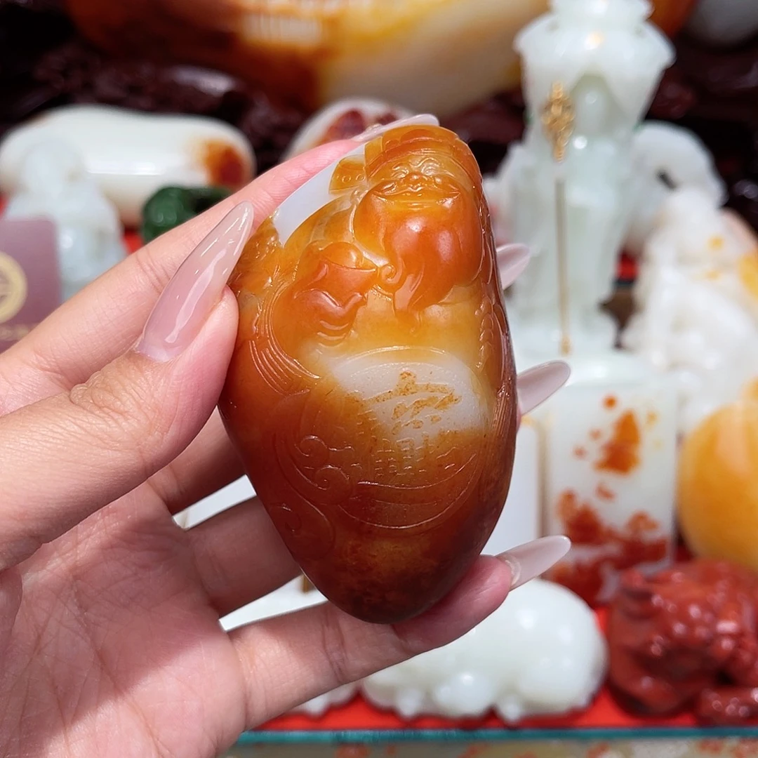 未镶嵌和田玉把件岁**淀