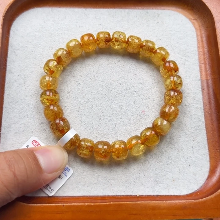 琥珀未镶嵌珠宝奇石M271号8.8+黄金甲